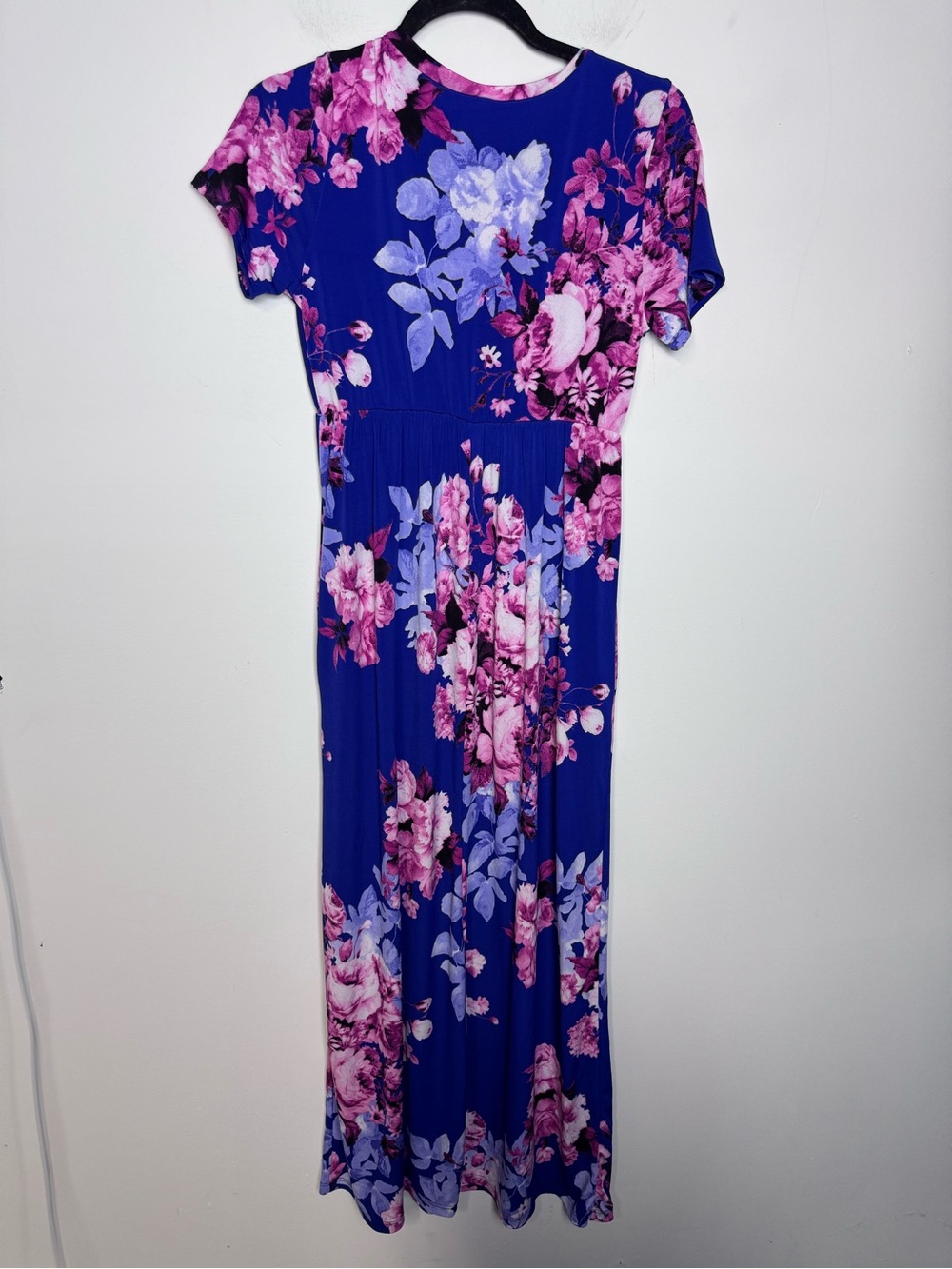 Vanilla Bay floral maxi dress short sleeve M - Picture 3 of 8